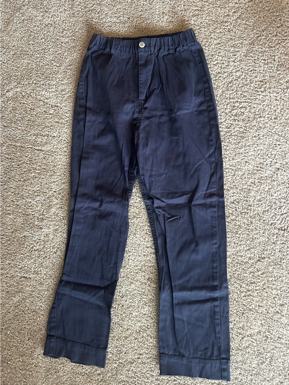Women’s John Gailit Brandy Melville Navy Elastic-Waist Casual Trousers